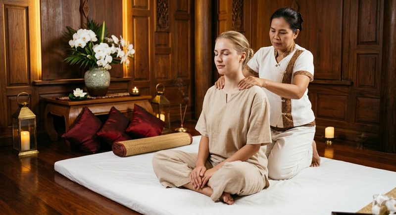 Traditionelle Thaimassage in unserem Studio in Stuttgart – Druckpunktmassage und passives Yoga